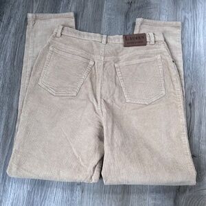Vintage Lauren Ralph Lauren Jeans Pants Womens 8p Beige Corduroy Straight Khakis